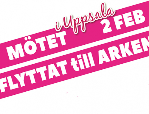 Mötet i Uppsala 2 feb inställt – flyttat till Arken